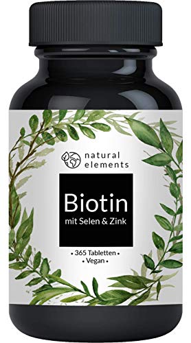 Biotin + Selen + Zink - 365 vegane Tabletten - Premium Verbindungen z.B. von Albion® - Ohne Magnesiumstearat, laborgeprüft